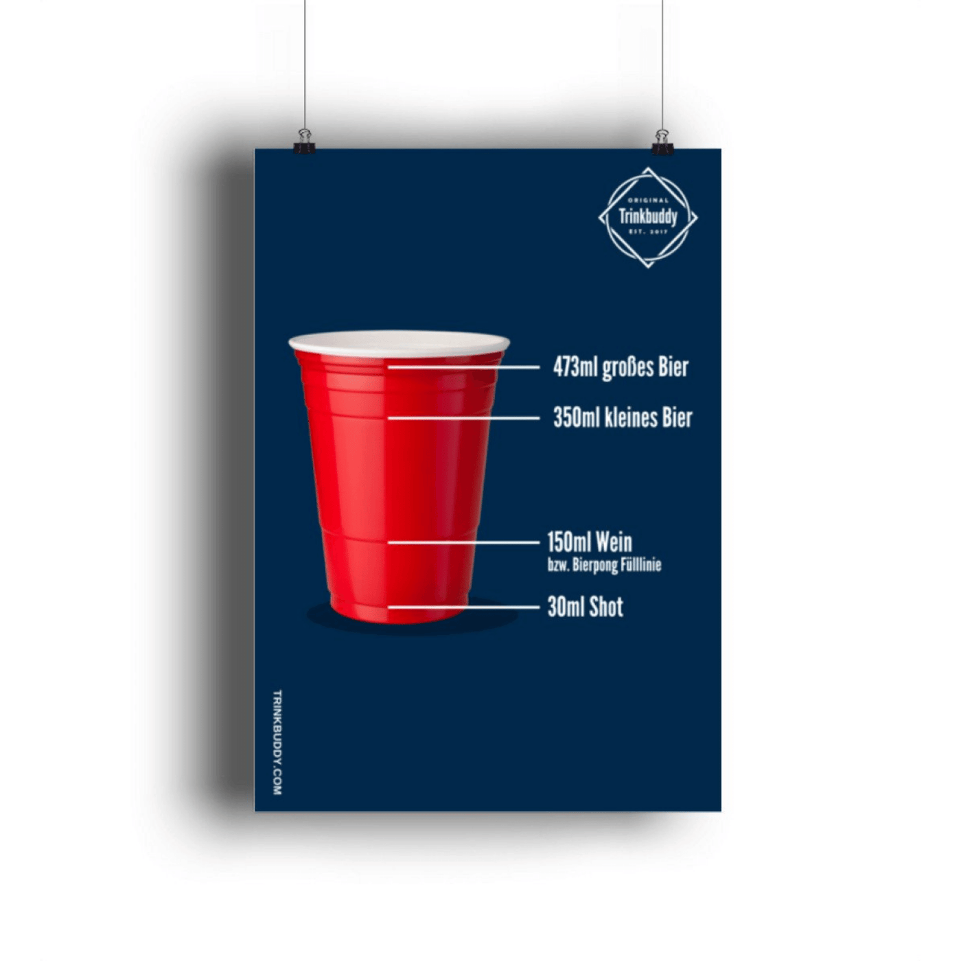 Red Cup/Rückseite  - DIN A3 Poster (hochformat)